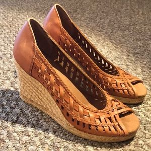 Size 8 Nine West Open Toe Espadrille Wedges